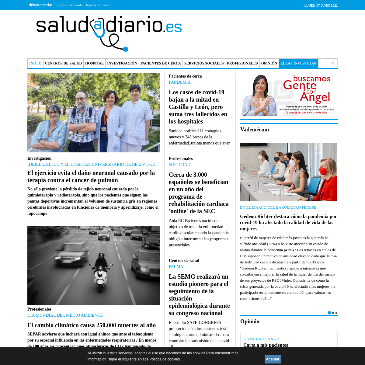 Salud a Diario - PeriÃ³dico digital de Sanidad, Salud y Servicios Sociales - Salud a Diario
