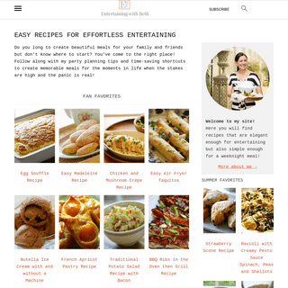 Easy Recipes for Effortless Entertaining - Entertaining with Beth