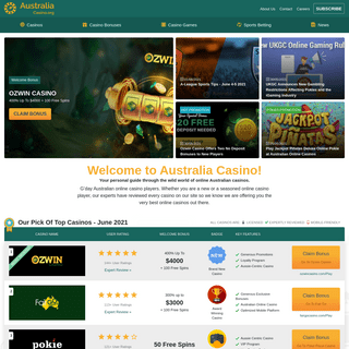 Play The Best Australian Casinos Online - $2000 Bonus For Aussies