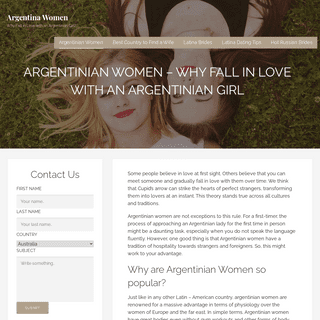 Argentinian Women â€“ Why Fall in Love with an Argentinian Girl - Argentina Women