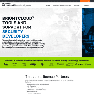 BrightCloudÂ® Threat Intelligence Tools & Support - BrightCloud