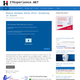A complete backup of https://itexperience.net
