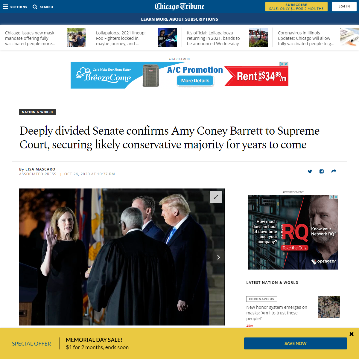 A complete backup of https://www.chicagotribune.com/nation-world/ct-nw-amy-coney-barrett-supreme-court-confirmation-20201026-kbq