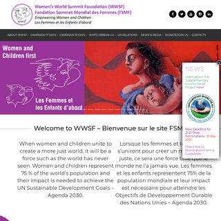 Welcome to WWSF - Bienvenue sur le site FSMF - Women`s World Summit Foundation (WWSF)