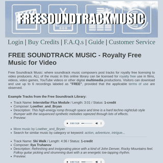 A complete backup of https://freesoundtrackmusic.com