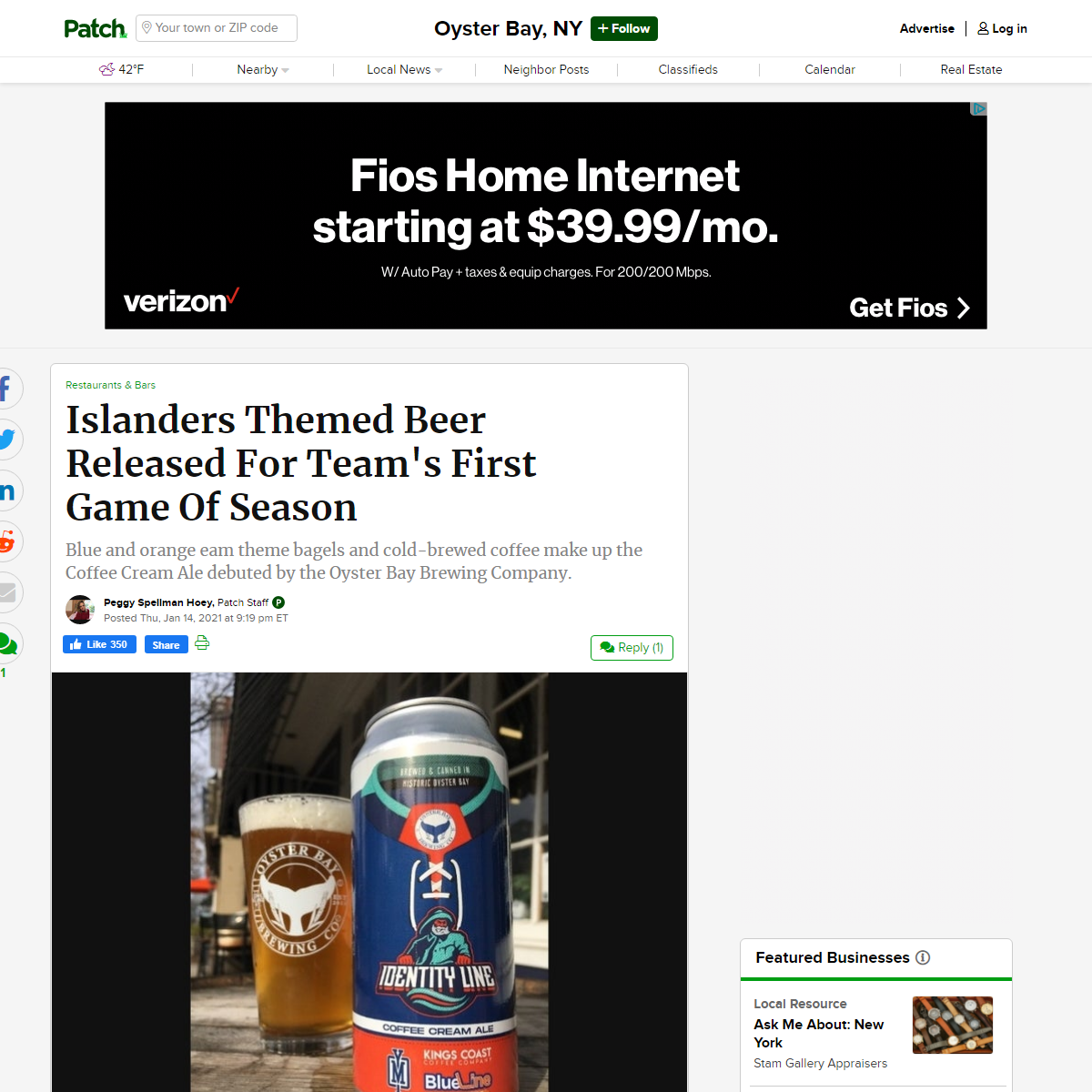 A complete backup of https://patch.com/new-york/oysterbay/islanders-themed-beer-released-team-s-first-game-season