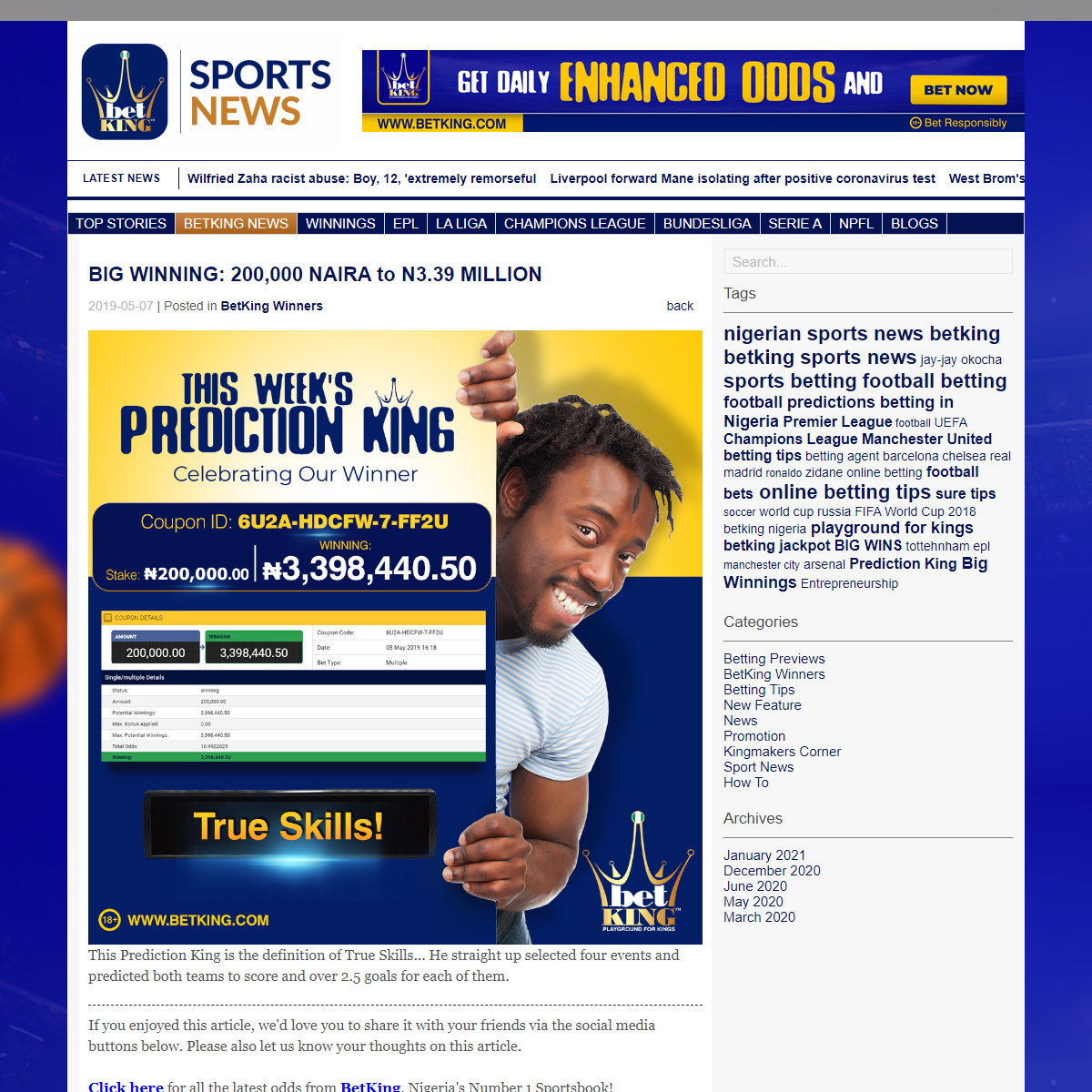 A complete backup of http://news.betking.com/tabs/blog/2019/05/200000-naira-to-n339-million
