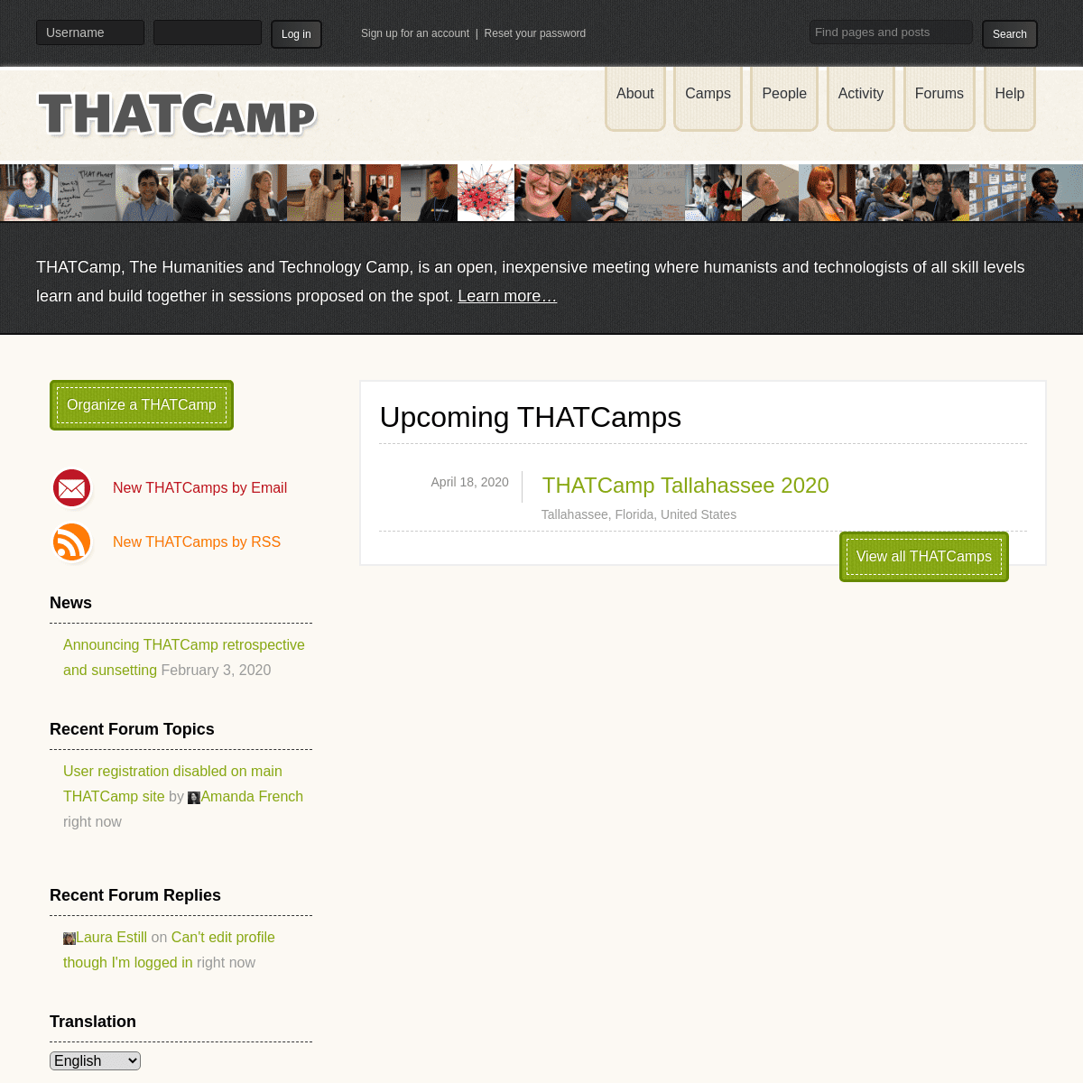 A complete backup of https://thatcamp.org