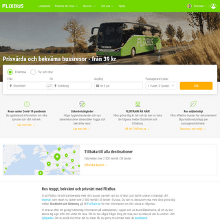 Res billigt med buss - FlixBus