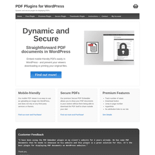 PDF Plugins for WordPress - Dynamic and secure plugins for displaying PDFs