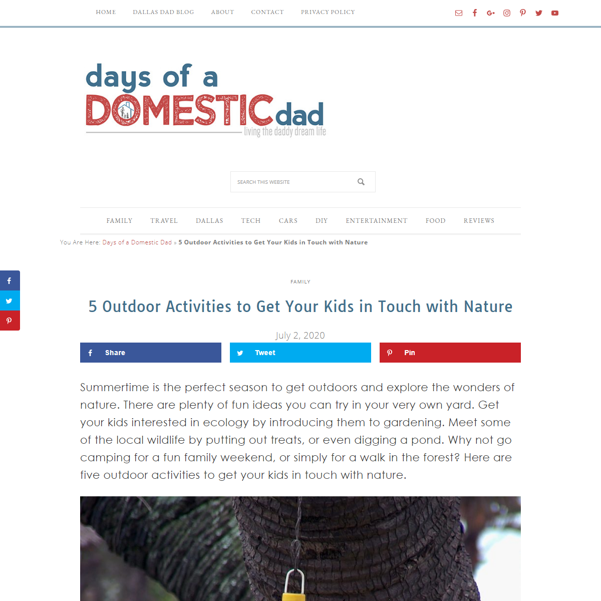 A complete backup of https://daysofadomesticdad.com/5-outdoor-activities-to-get-your-kids-in-touch-with-nature/