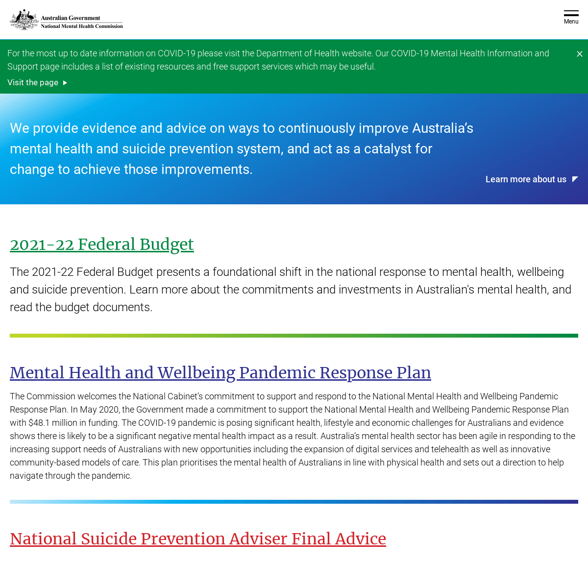 A complete backup of https://mentalhealthcommission.gov.au
