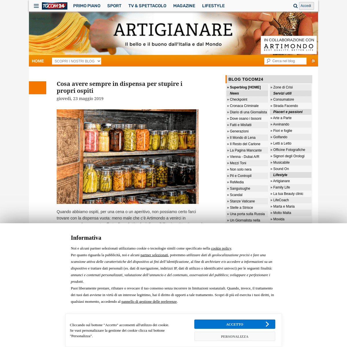 A complete backup of http://artigianare.tgcom24.it/