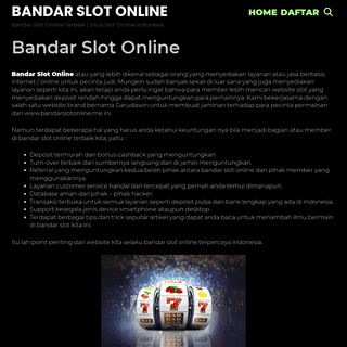 Bandar Slot Online Terpercaya Indonesia