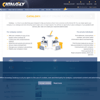 Cataloxy - online catalog of companies, free creation of your business website UK