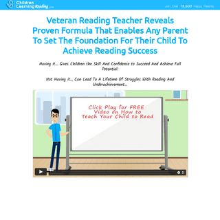 Children Learning Reading Program - How to Teach Your Child to Read