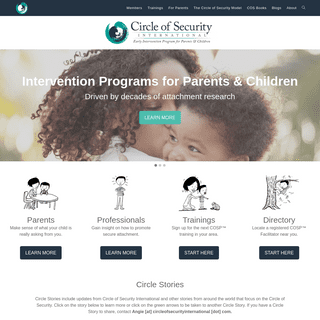 Circle of Security International â€“ Early Intervention Program for Parents and Children