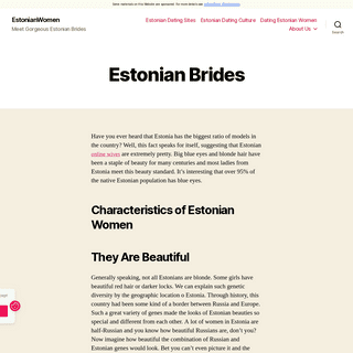 Foreignerâ€™s Full Guide on Estonian Mail Order BridesÂ 