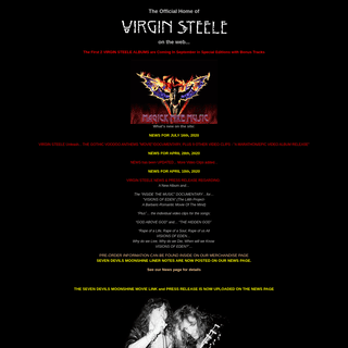 The Official Virgin Steele Homepage