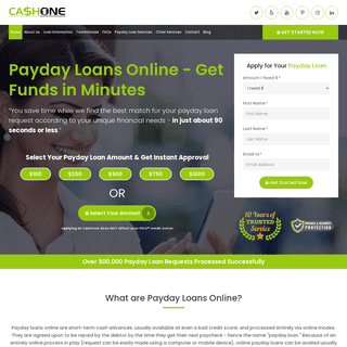 Payday Loans Online - Apply for Payday Loans 24-7 - CashOne