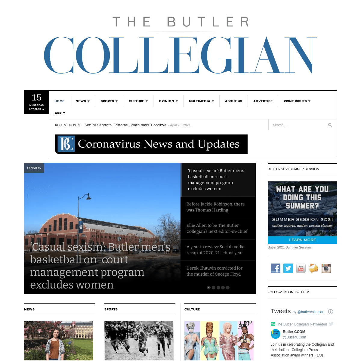 A complete backup of https://thebutlercollegian.com