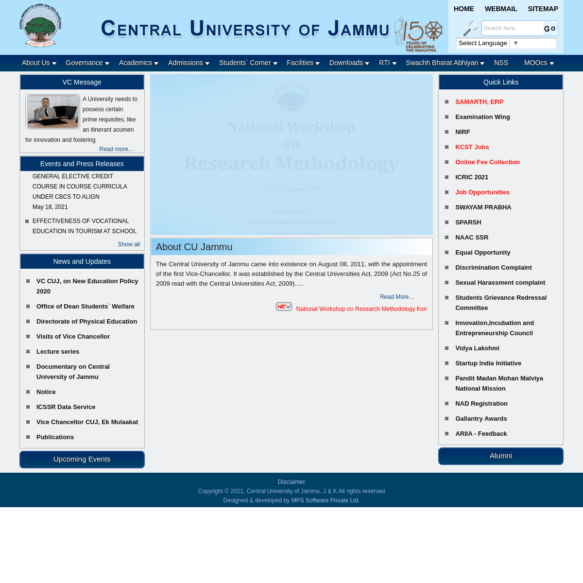 A complete backup of https://cujammu.ac.in