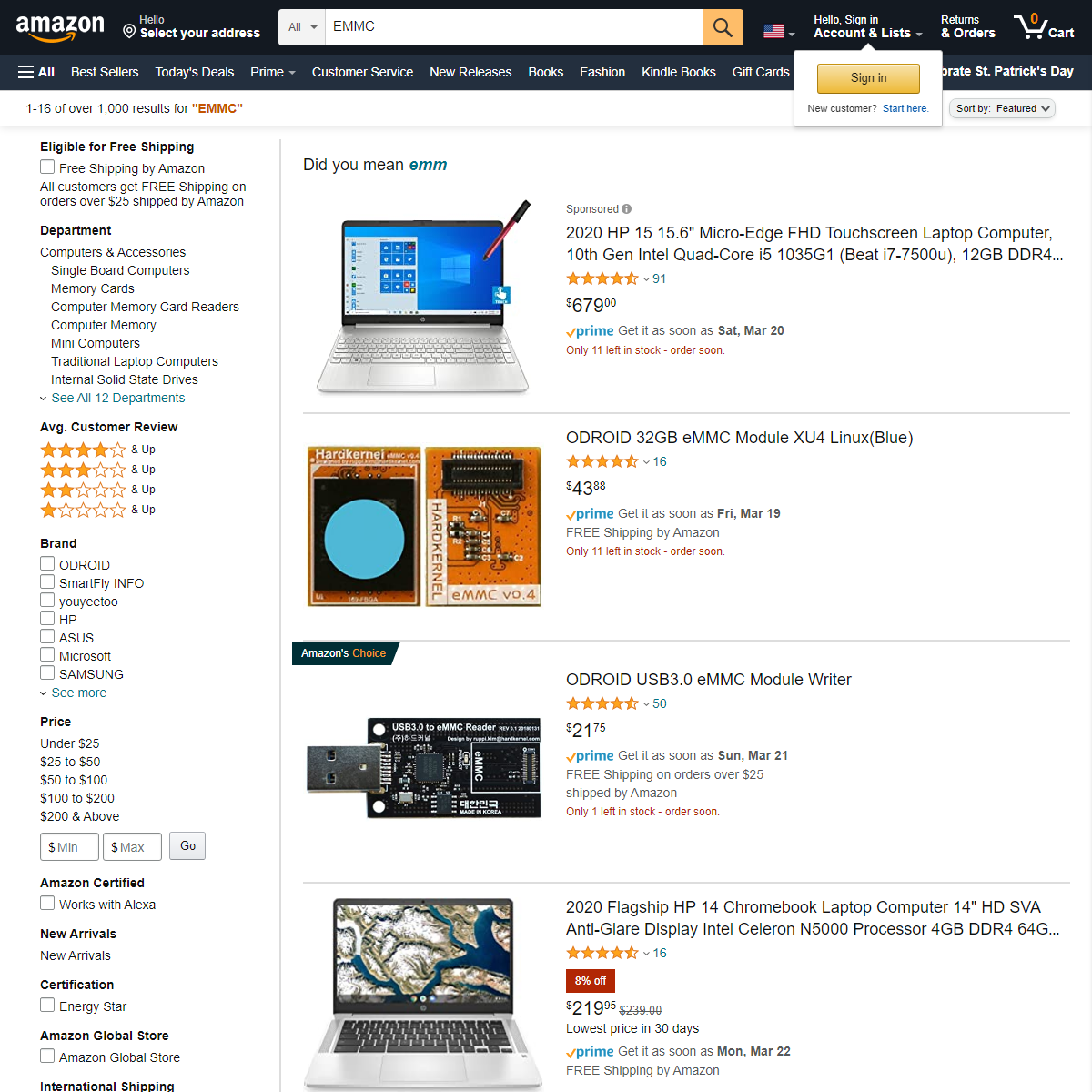 Amazon.com - EMMC