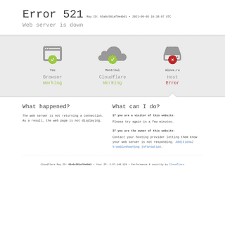 mlove.ru - 521- Web server is down