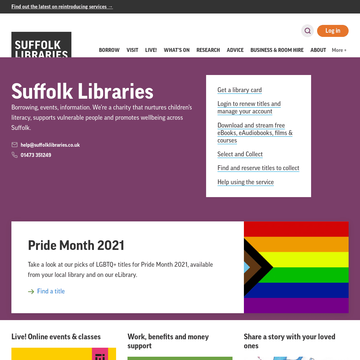 A complete backup of https://suffolklibraries.co.uk