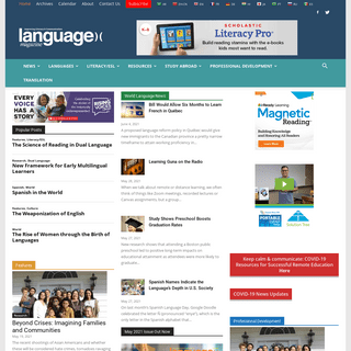 Language Magazine - Improving Literacy & Communication