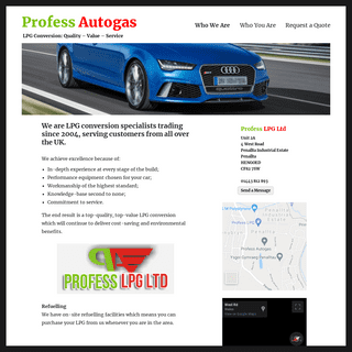 A complete backup of https://professautogas.co.uk