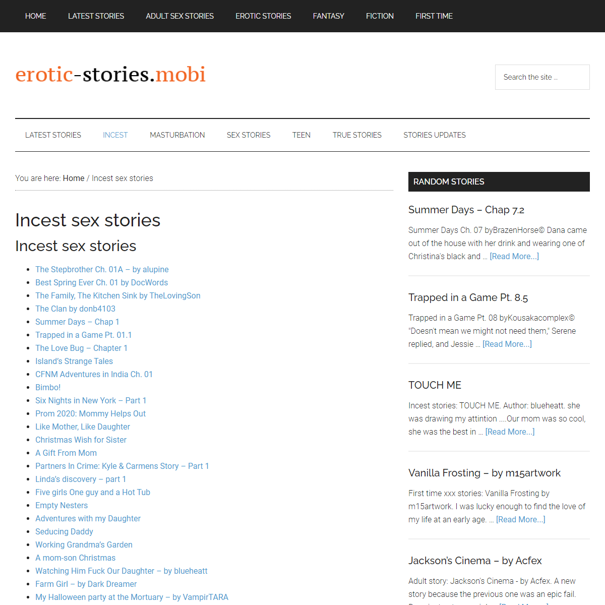 Incest sex stories website for free online reading
