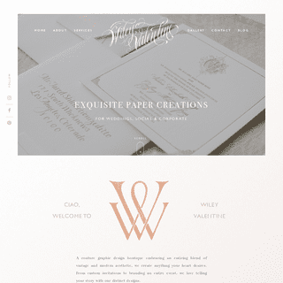 Wiley Valentine - Graphic Design, Custom Invitations and Branding
