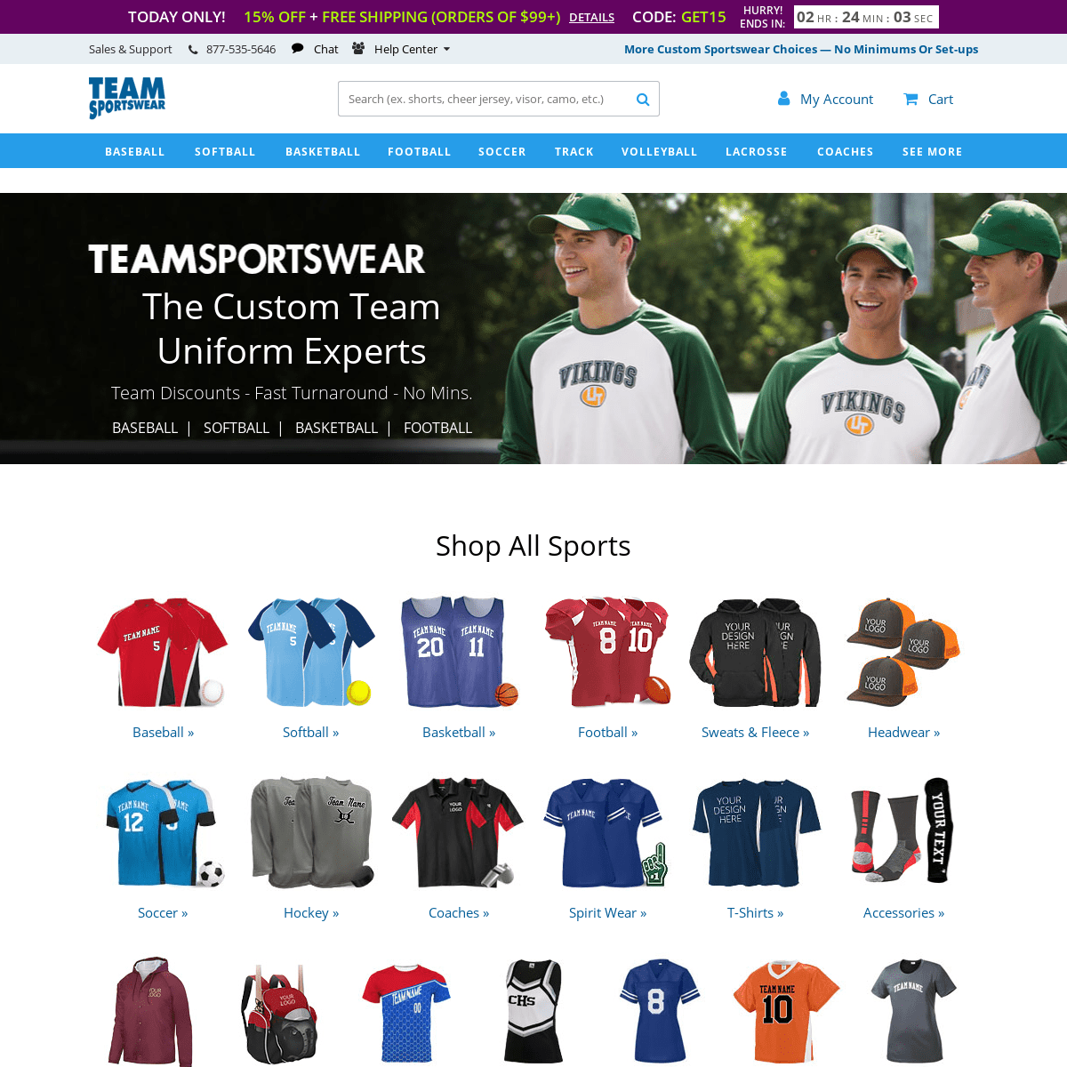 A complete backup of https://teamsportswear.com