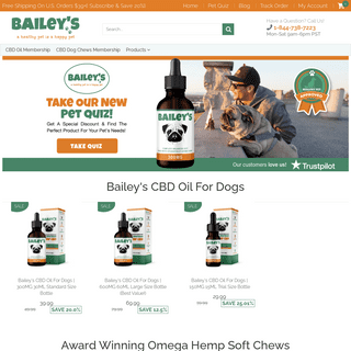 Best Organic CBD Oil For Dogs - CBD Dog Chews - Pet CBD - CBG For Pets â€“ Bailey`s CBD