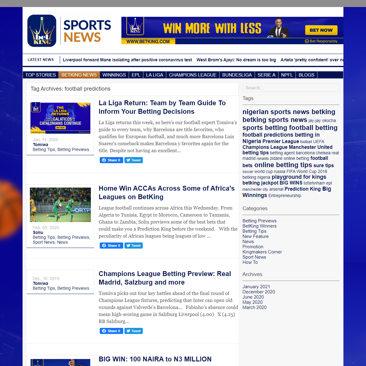 A complete backup of http://news.betking.com/tabs/blog?&tag=26719