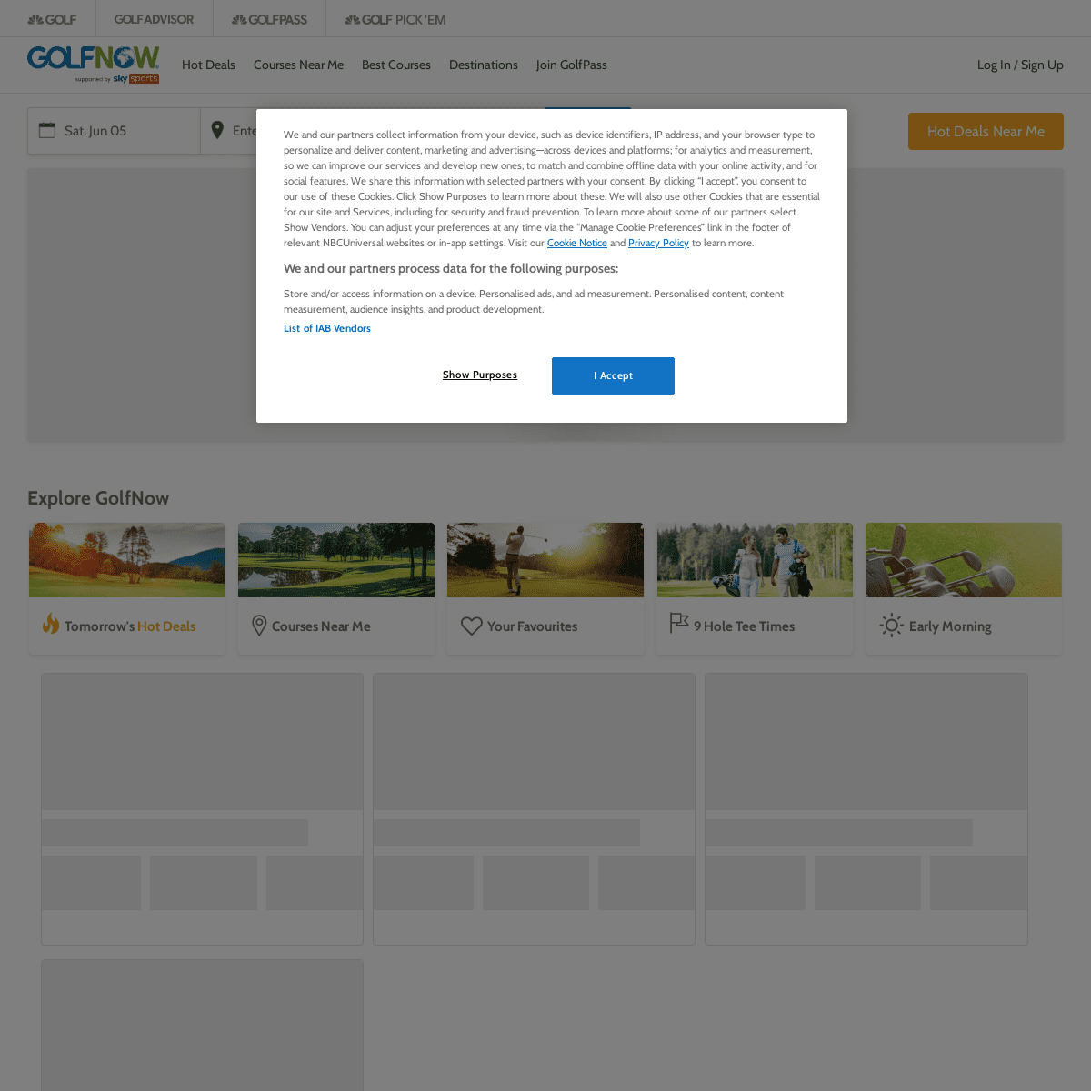 A complete backup of https://golfnow.co.uk