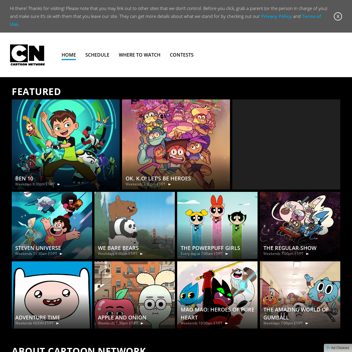 A complete backup of https://cartoonnetworkshop.com