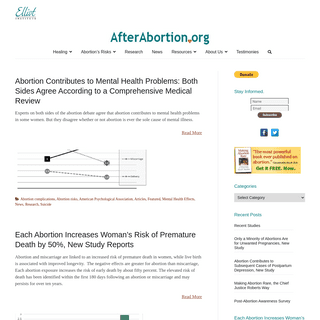 AfterAbortion.org â€¢ Help, Healing, Research, Education and Advocacy