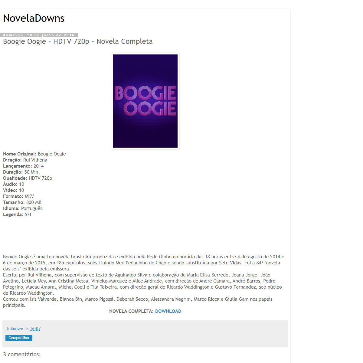 NovelaDowns- Boogie Oogie - HDTV 720p - Novela Completa