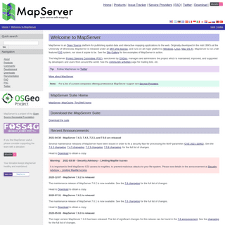 A complete backup of https://mapserver.org