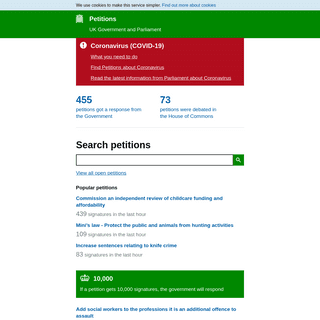 A complete backup of https://petition.parliament.uk