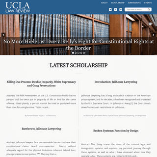 Homepage - UCLA Law Review
