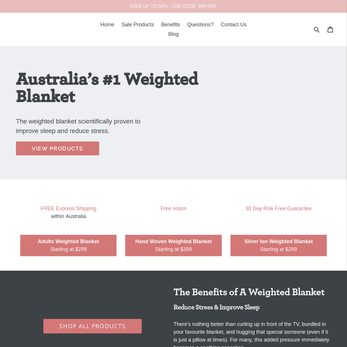 A complete backup of https://calmingblankets.com.au