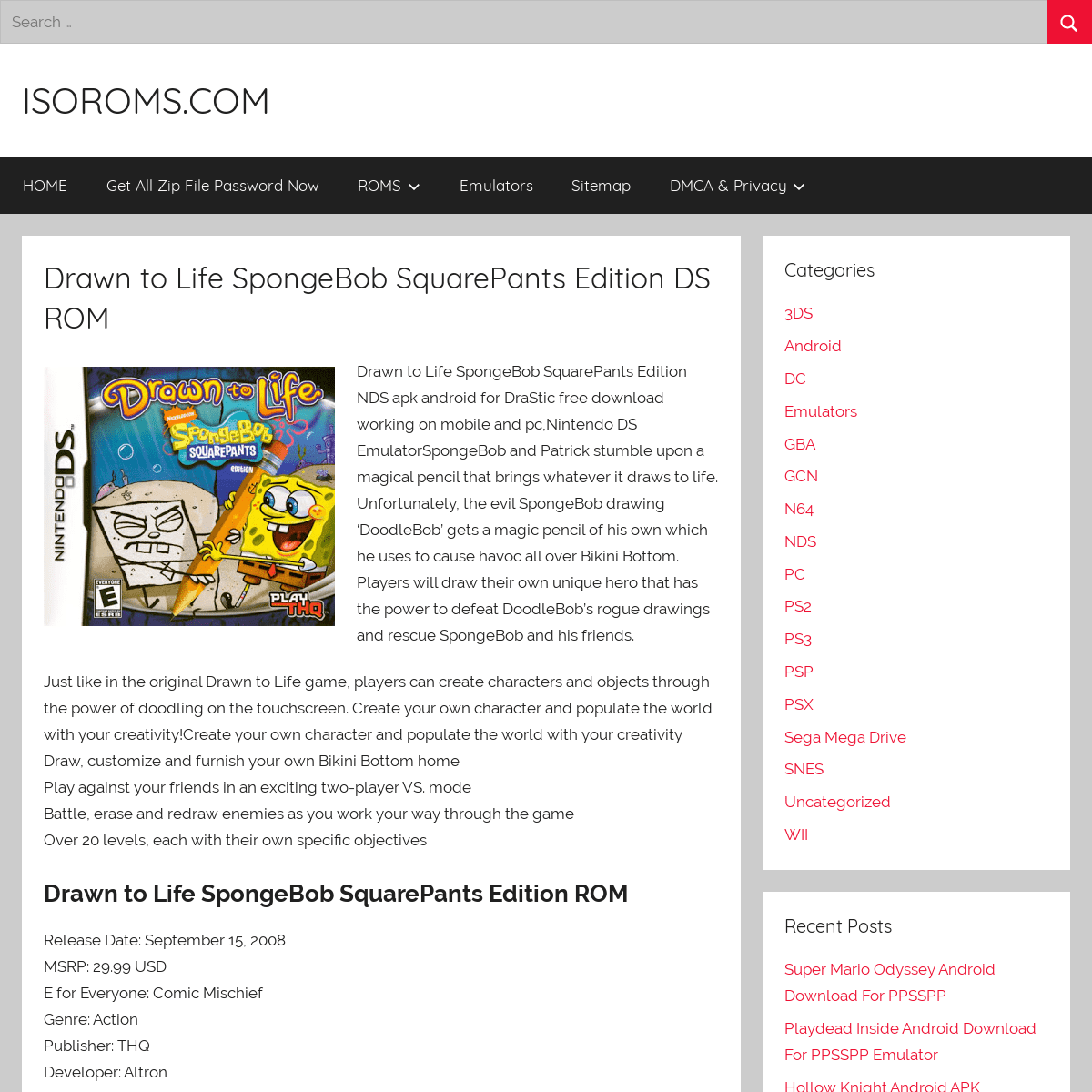 A complete backup of https://isoroms.com/drawn-life-spongebob-squarepants-edition-rom-drastic/