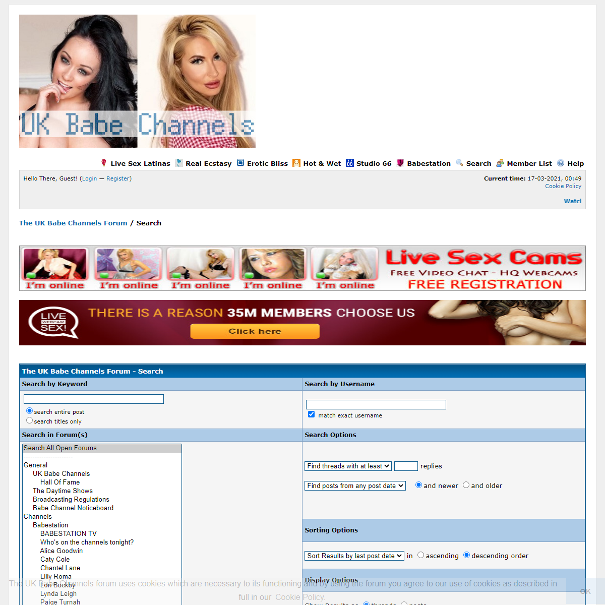 The UK Babe Channels Forum - Search