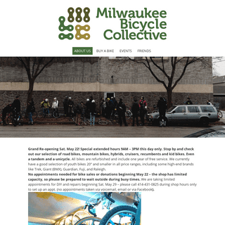 Milwaukee Bicycle Collective â€“ An independent non-profit dedicated to getting more bikes on the streets