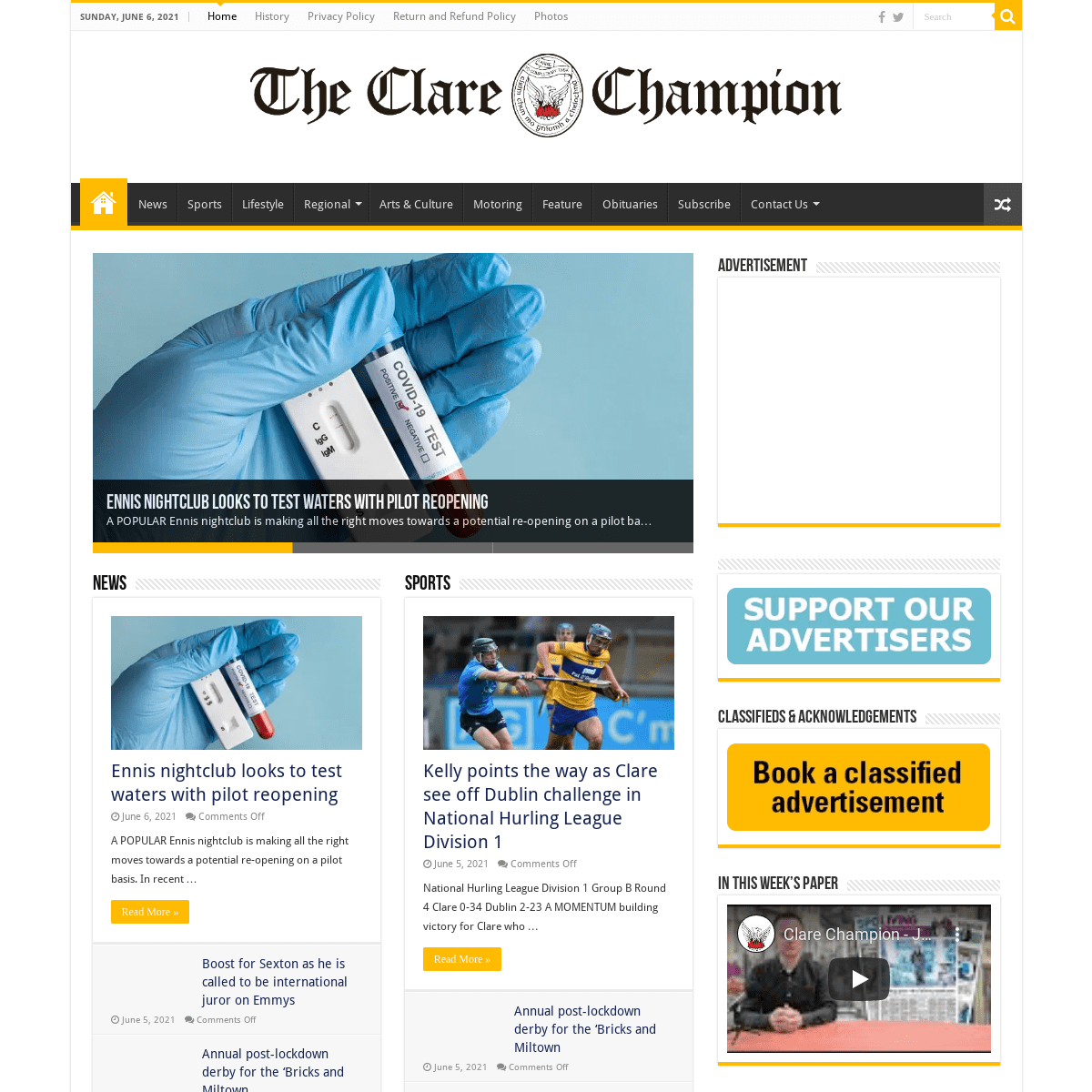 A complete backup of https://clarechampion.ie