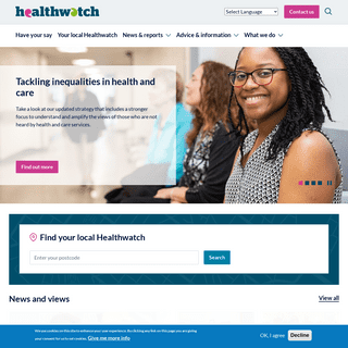 A complete backup of https://healthwatch.co.uk