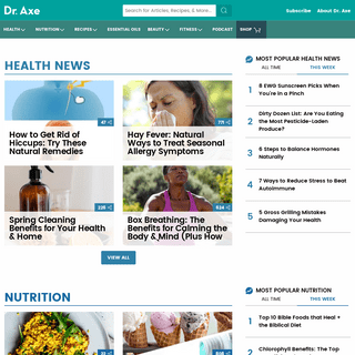 Dr. Axe - Health and Fitness News, Recipes, Natural Remedies